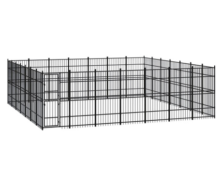 Vanjski kavez za pse čelični 45,16 m²