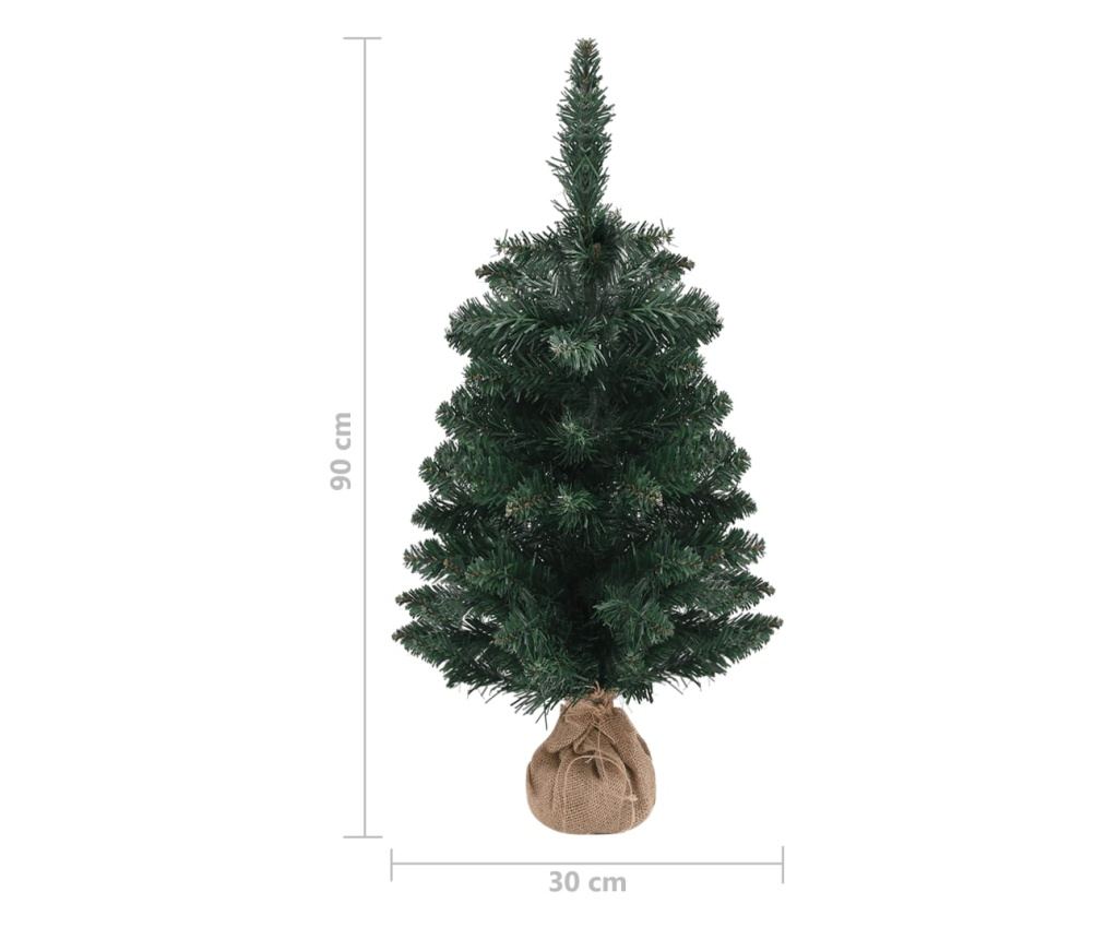 Umjetno božićno drvce sa zelenim stalkom 90 cm PVC - 5