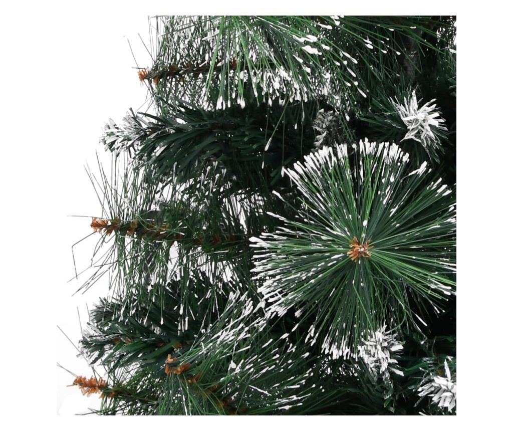 Umjetno božićno drvce sa zelenim i bijelim postoljem 60 cm PVC - 3