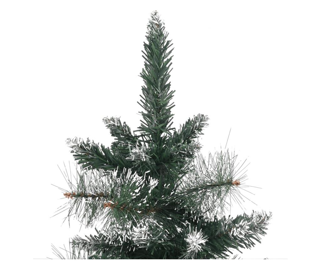 Umjetno božićno drvce sa zelenim i bijelim postoljem 60 cm PVC - 5