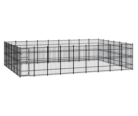 Vanjski kavez za pse čelični 49,77 m²