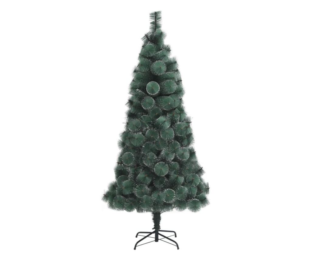 Brad de Crăciun artificial cu suport, verde, 120 cm, PET - 2