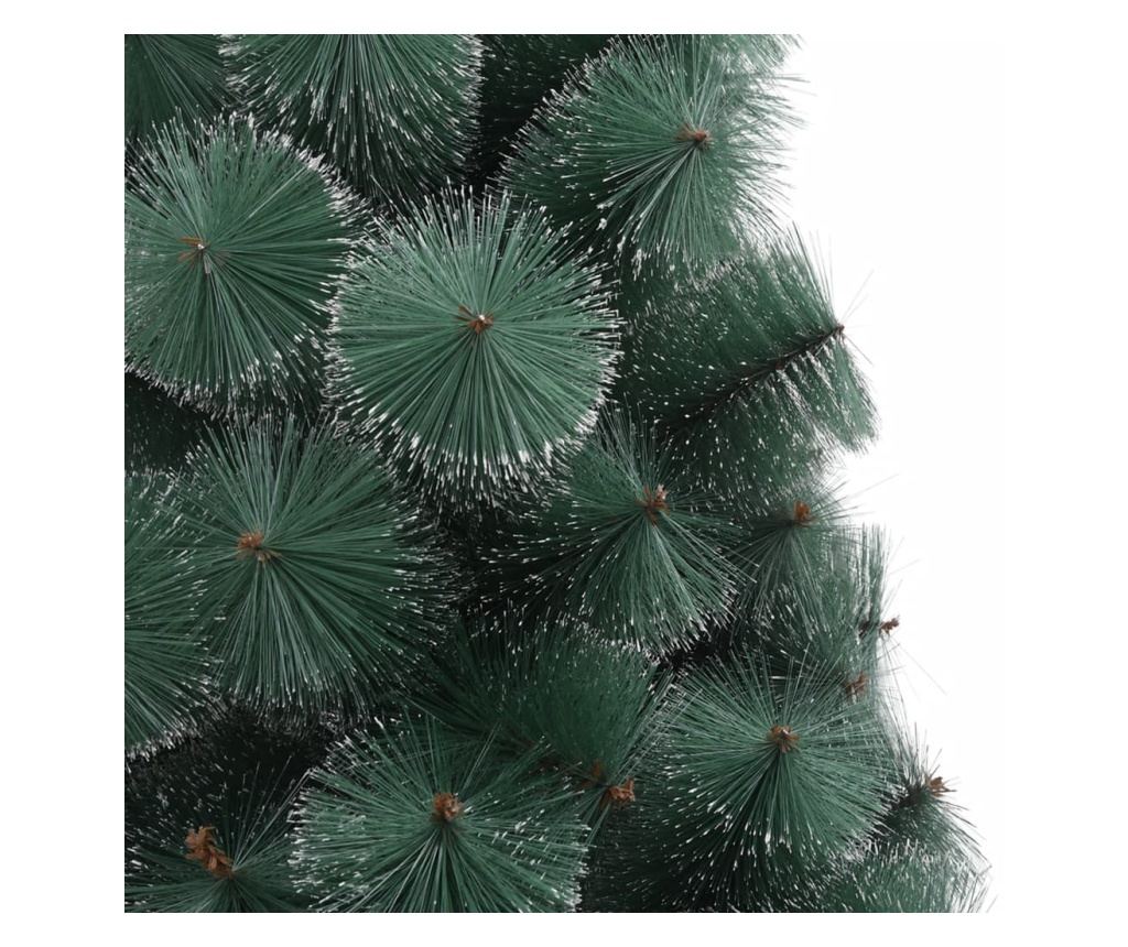Brad de Crăciun artificial cu suport, verde, 120 cm, PET - 4