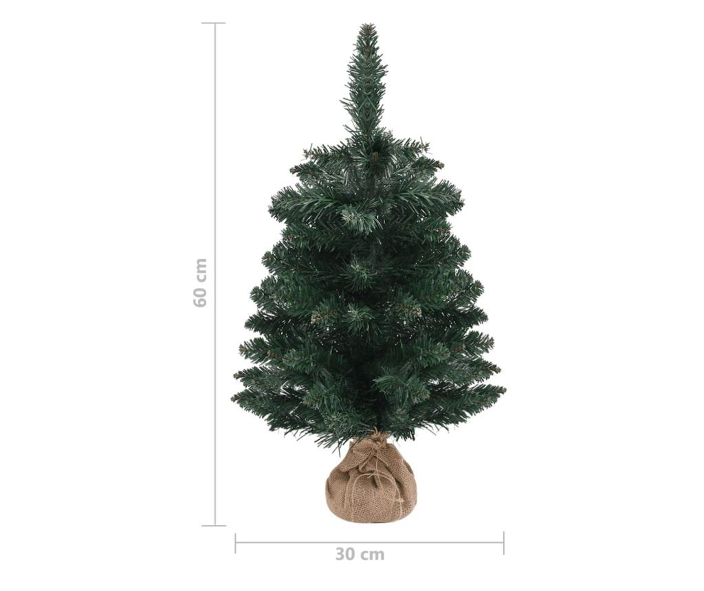 Umjetno božićno drvce sa stalkom, zeleno, 60 cm, PVC - 5