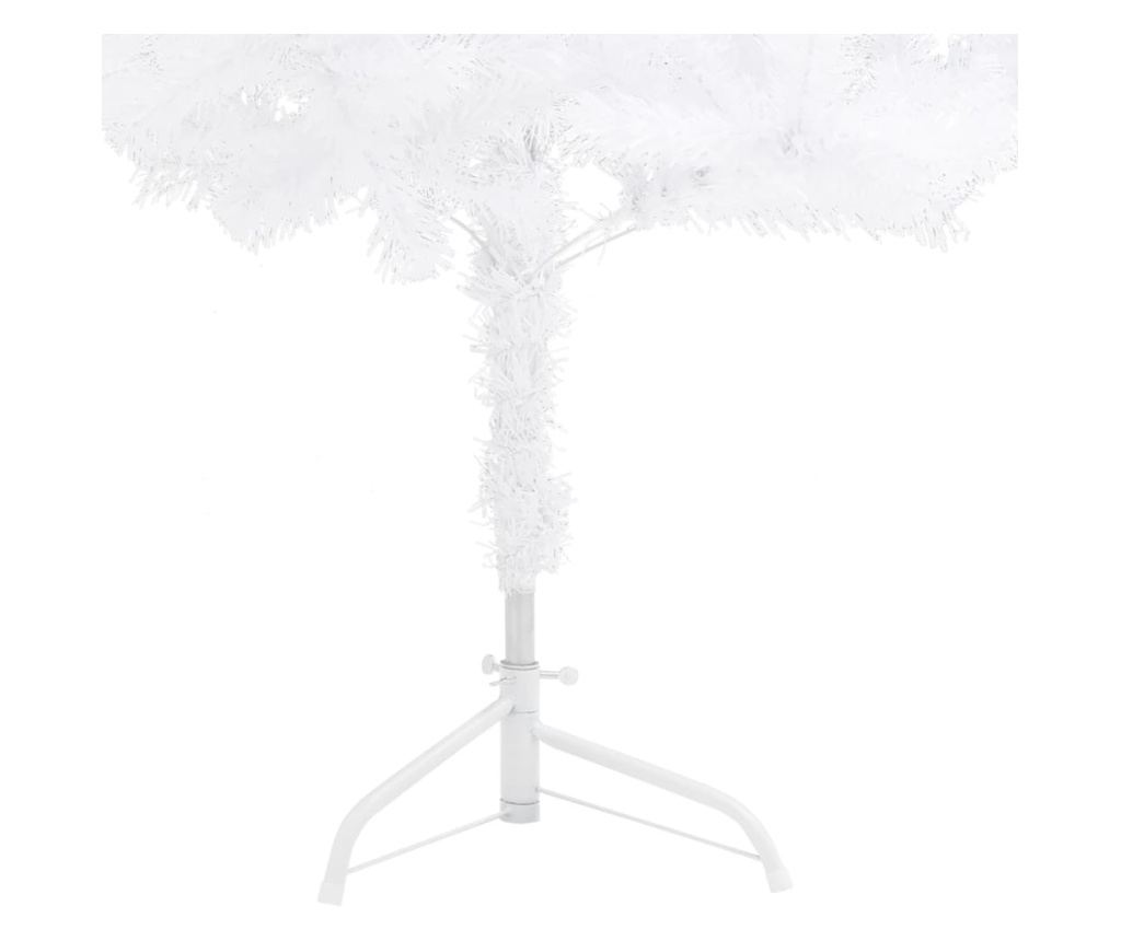 Umjetno božićno drvce za kut, bijelo, 120 cm, PVC - 7