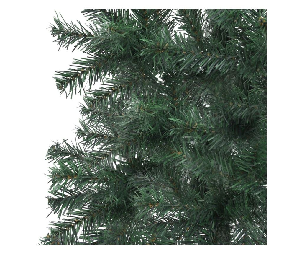 Umjetna božićna jelka za kut, zelena, 210 cm, PVC - 7
