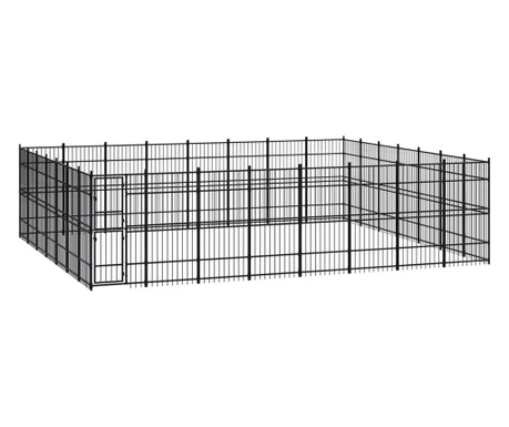 Vanjski kavez za pse čelični 51,61 m²