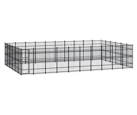 Vanjski kavez za pse čelični 55,3 m²