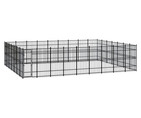 Vanjski kavez za pse čelični 58,06 m²