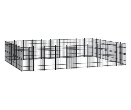 Vanjski kavez za pse čelični 64,51 m²