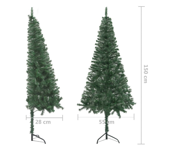 Kutno umjetno božićno drvce zeleno 150 cm PVC