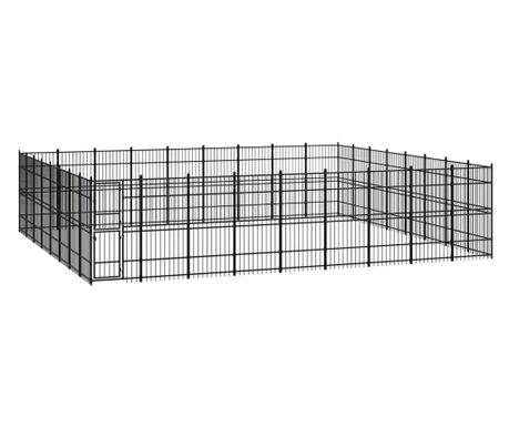 Vanjski kavez za pse čelični 66,36 m²