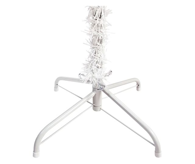 Uski umjetni božićni bor, bijeli, 180 cm