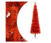 Uski umjetni božićni bor, crveni, 240 cm thumbnail 1