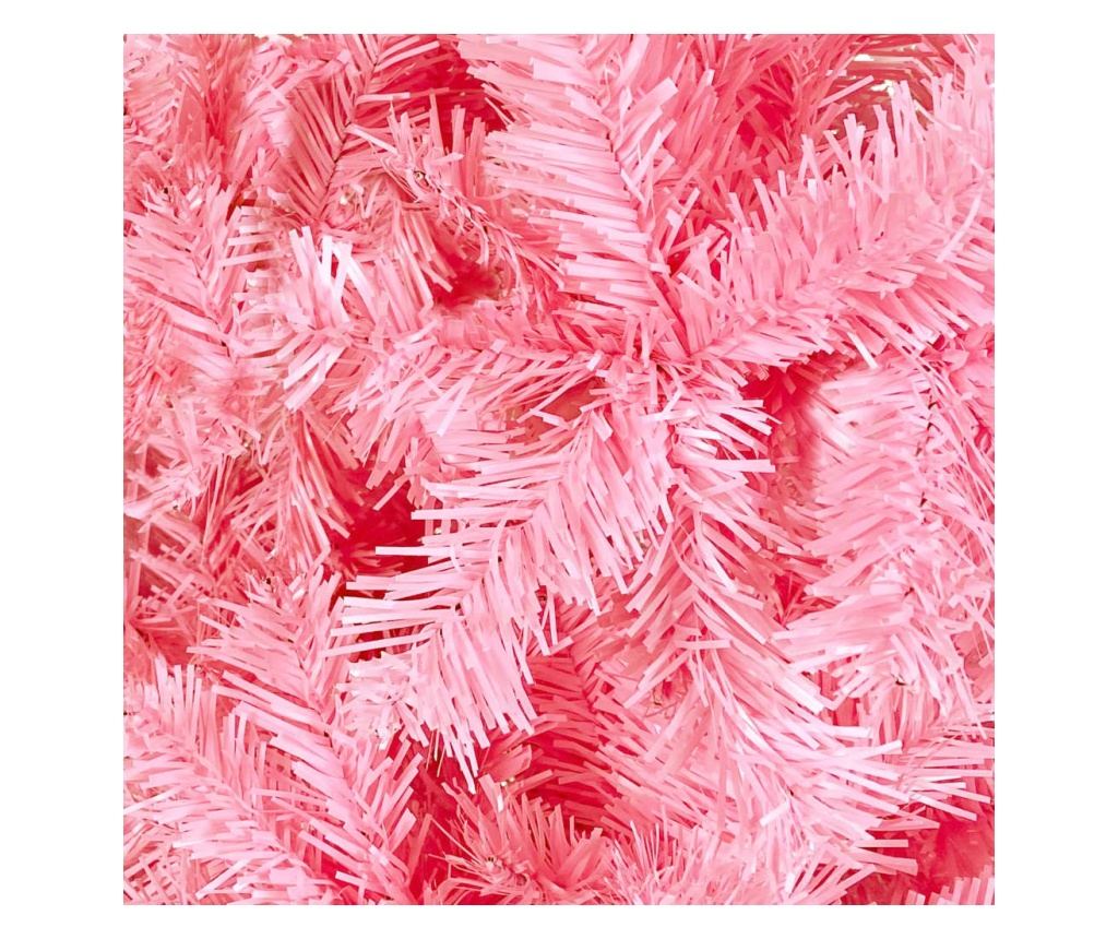 Tanka umjetna božićna jelka, ružičasta, 210 cm - 4