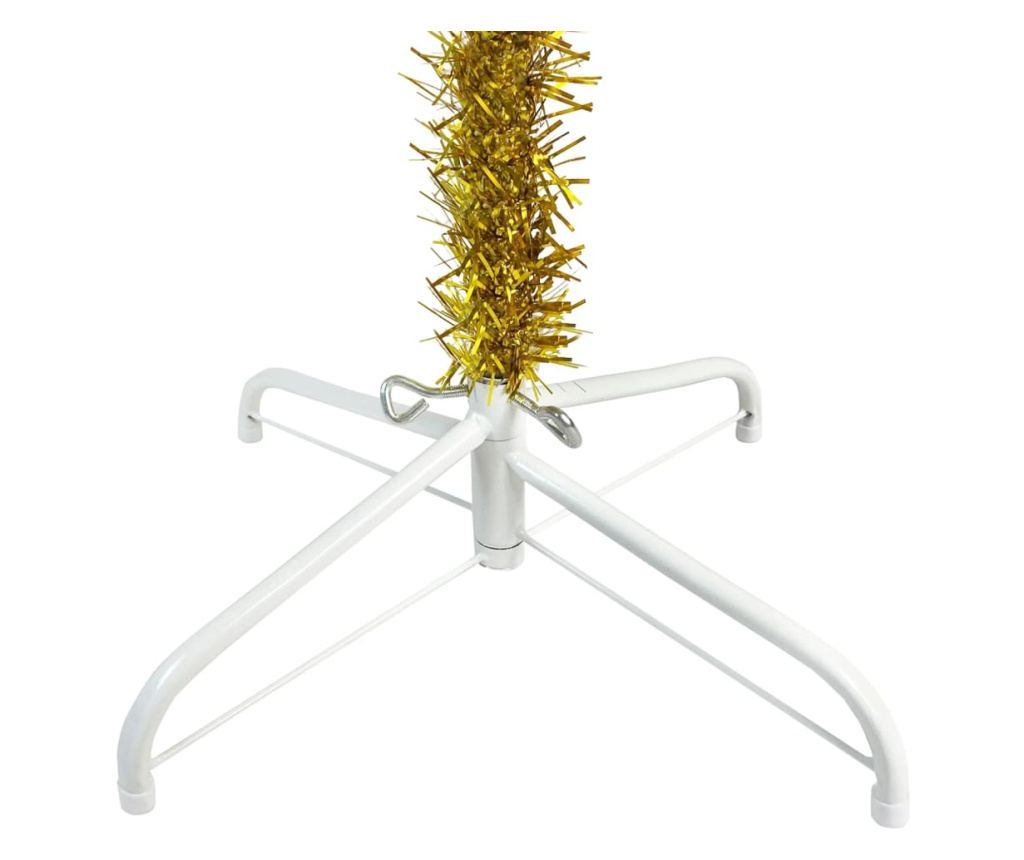 Uski umjetni božićni bor, zlatni, 210 cm - 5