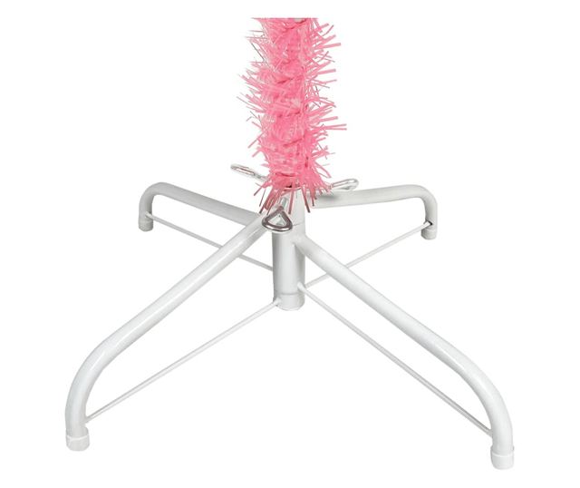 Uski umjetni božićni bor, ružičasti, 180 cm