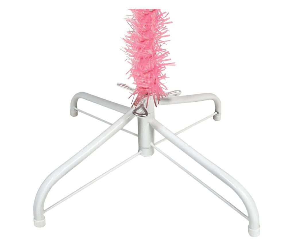 Tanka umjetna božićna jelka, ružičasta, 150 cm - 5