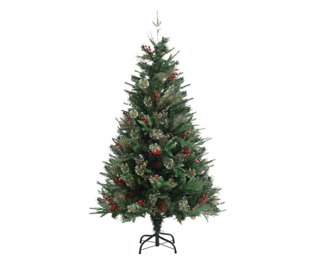 Božićno drvce s borovim češerima, zeleno, 150 cm, PVC&PE - 2