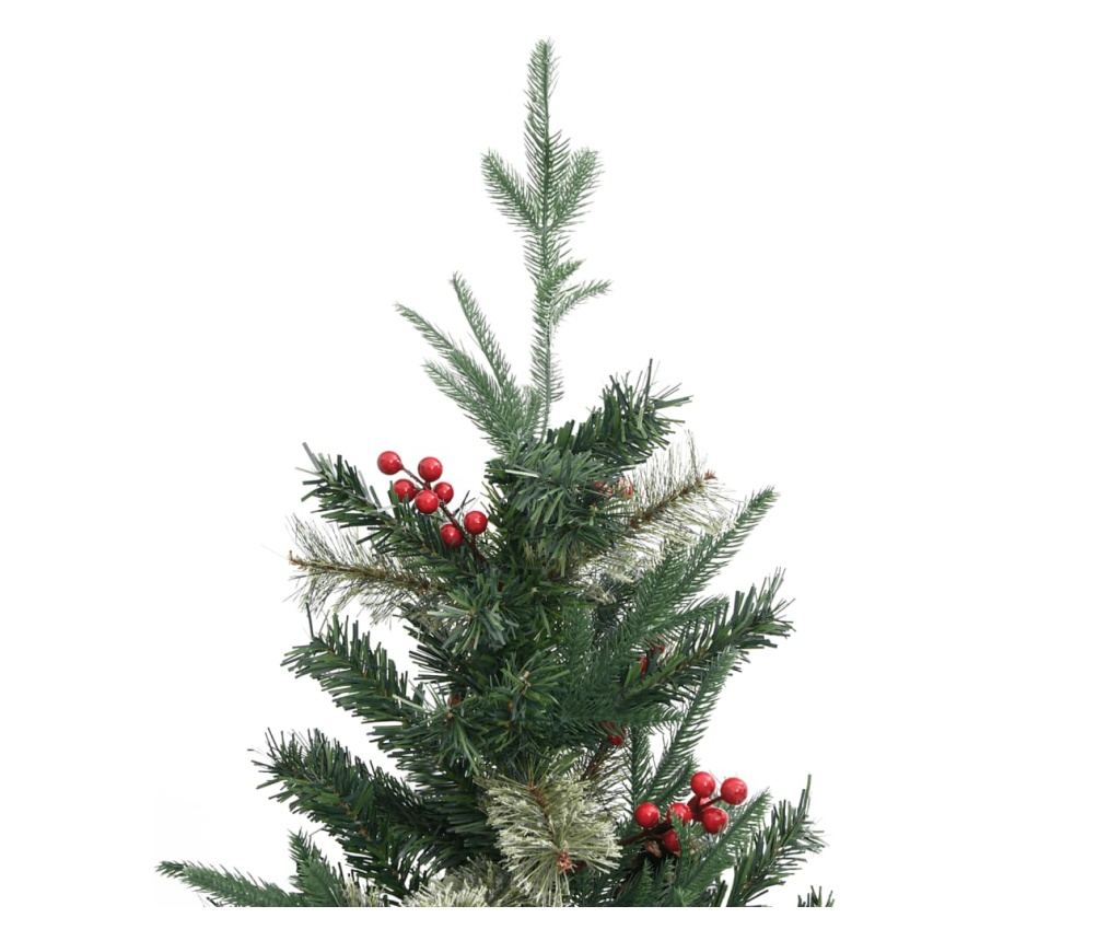 Božićno drvce s češerima, zeleno, 225 cm, PVC&PE - 3