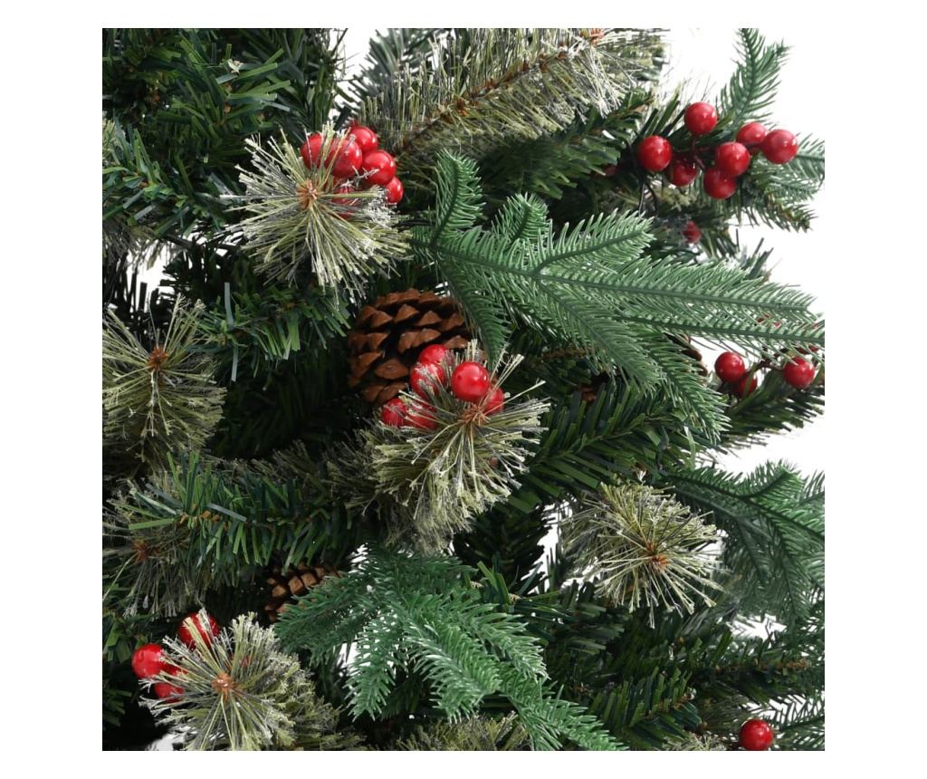Božićno drvce s češerima, zeleno, 225 cm, PVC&PE - 5