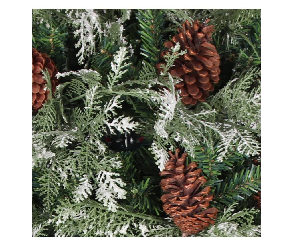 Božićno drvce s češerima, zeleno/bijelo, 225 cm, PVC&PE - 3