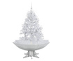 Božićno drvce koje sniježi sa stalkom bijelo 140 cm
