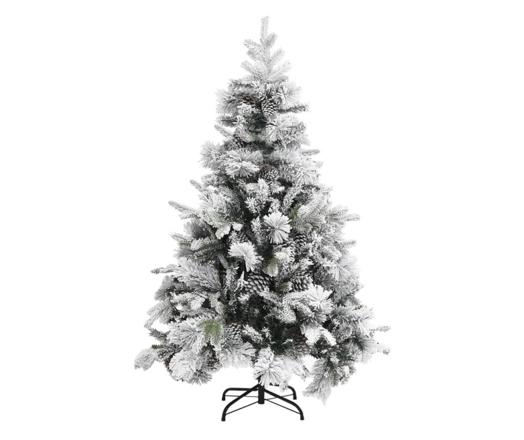 Vianočný stromček so snehom a šiškami, 150 cm, PVC&PE - 2