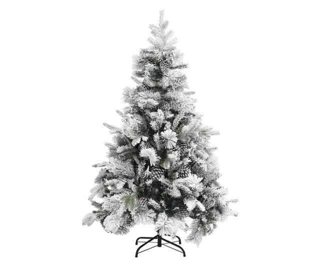 Božićno drvce sa snijegom i češerima, 150 cm, PVC&PE