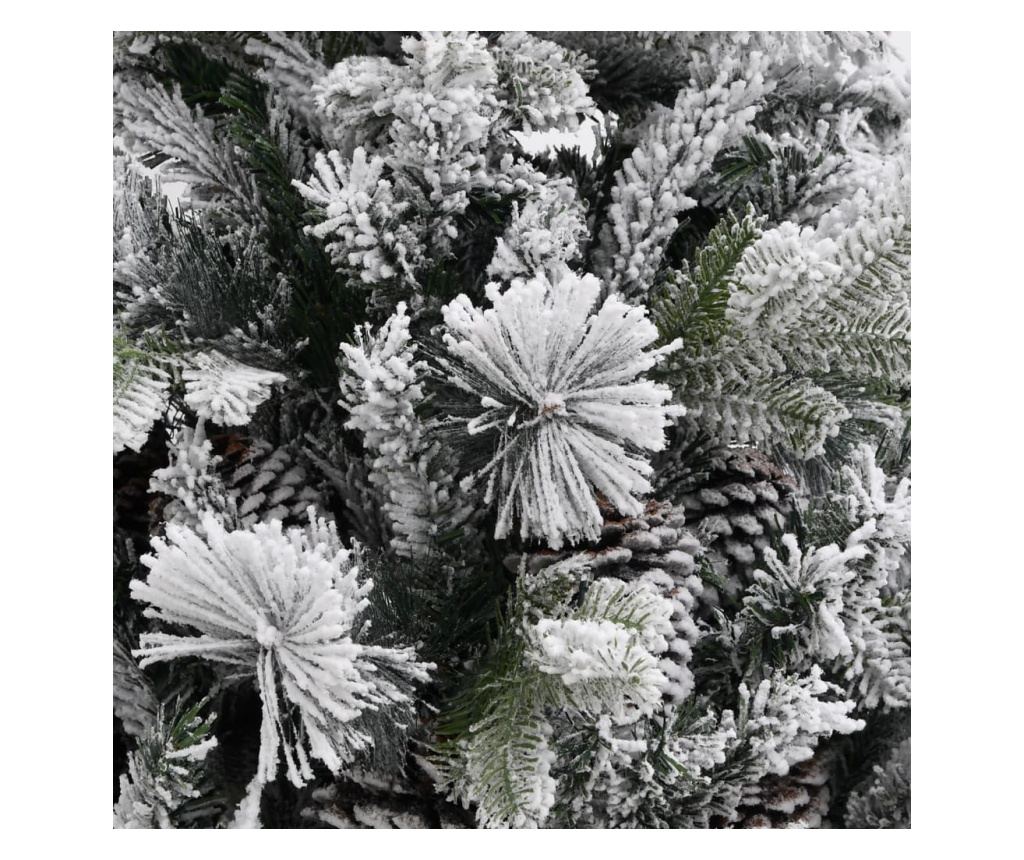 Vianočný stromček so snehom a šiškami, 150 cm, PVC&PE - 4