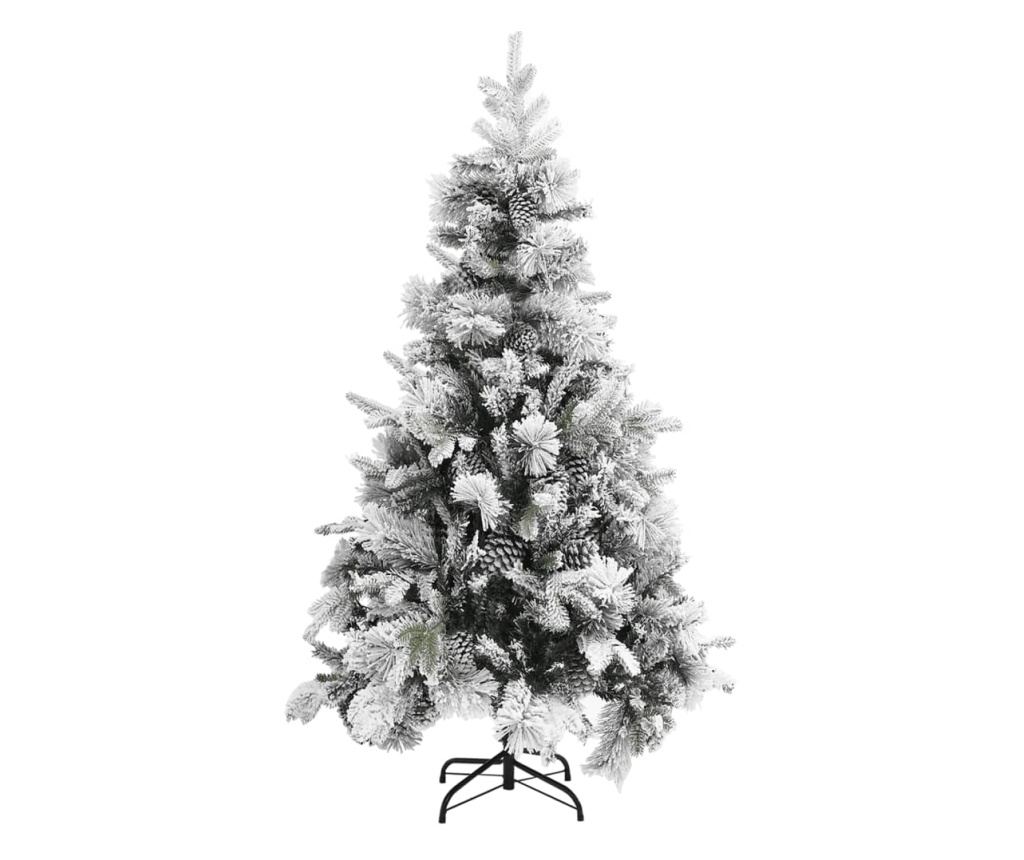 Božićno drvce sa snijegom i češerima, 195 cm, PVC&PE - 2