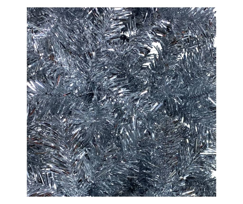 Uski umjetni božićni bor, srebrni, 180 cm - 4