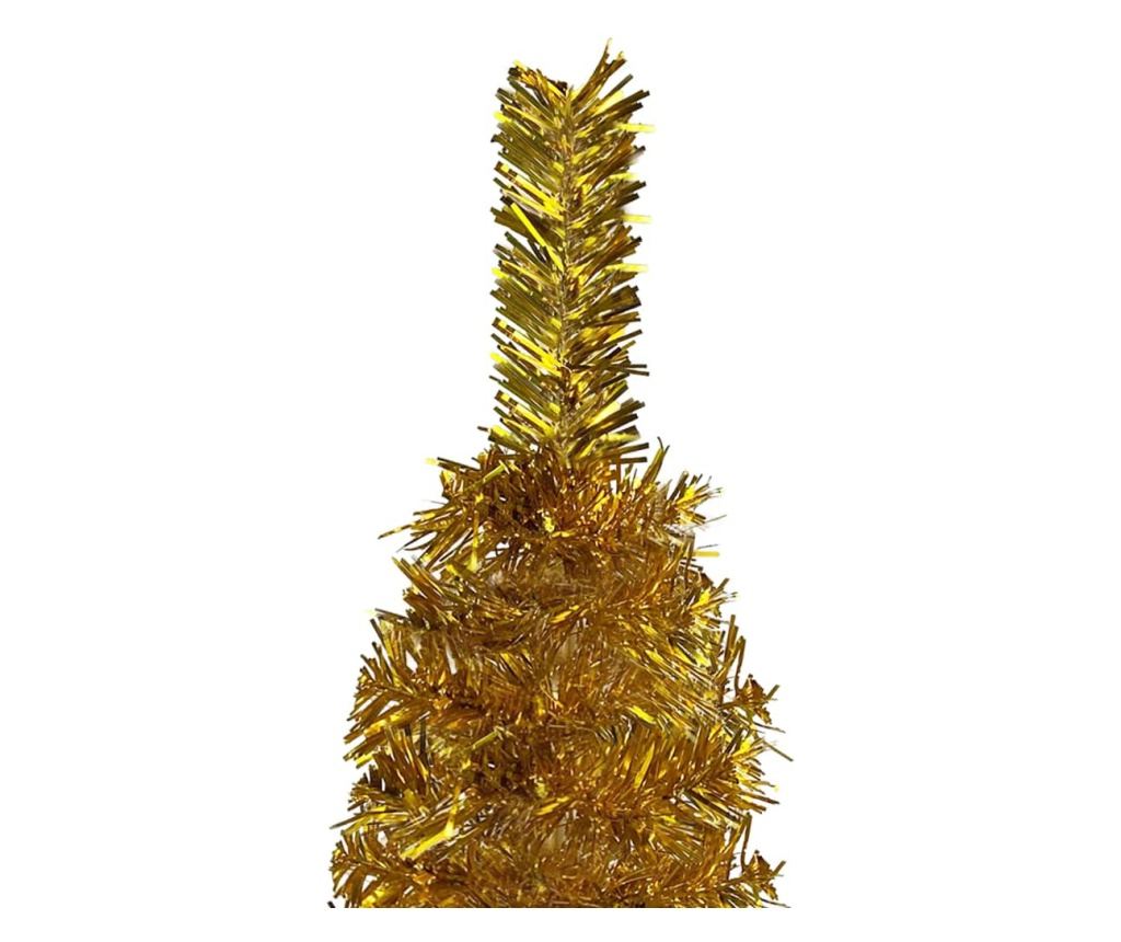 Uski umjetni božićni bor, zlatni, 120 cm - 3