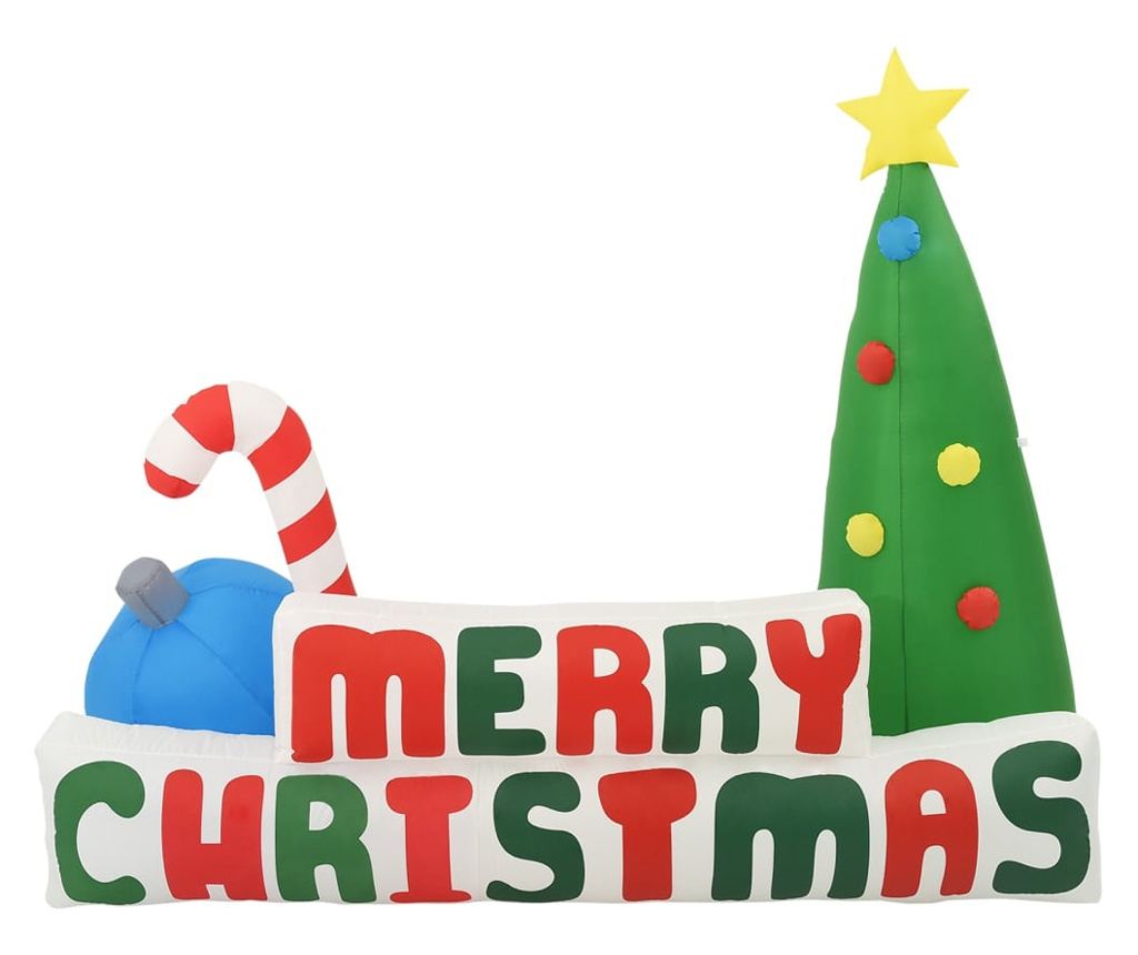 Napuhavajuće božićno drvce s LED dekoracijama 240x188 cm - 3