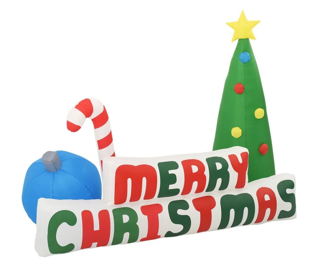 Napuhavajuće božićno drvce s LED dekoracijama 240x188 cm - 4