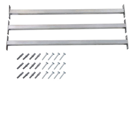 Регулируеми защитни пръти за прозорец, 3 бр, 710-1200 мм