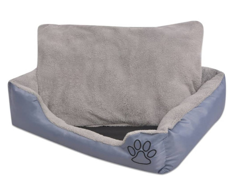 Krevet za pse s podstavljenim jastukom veličina XXL sivi