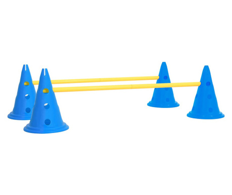 Set prepreka za treniranje pasa plavo-žuti