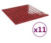 Placi mozaic autoadezive 11 buc. rosu 30x30 cm sticla