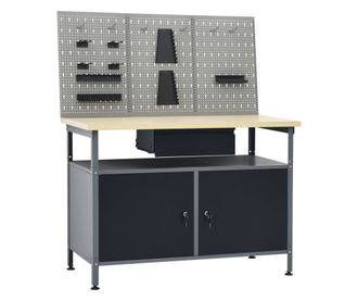 Banc de lucru cu trei panouri de perete