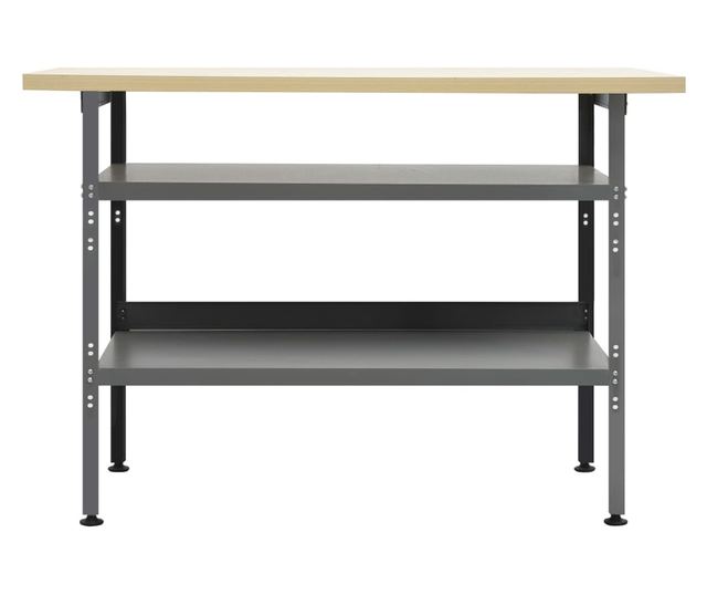 Banc de lucru, gri, 120 x 60 x 85 cm, otel