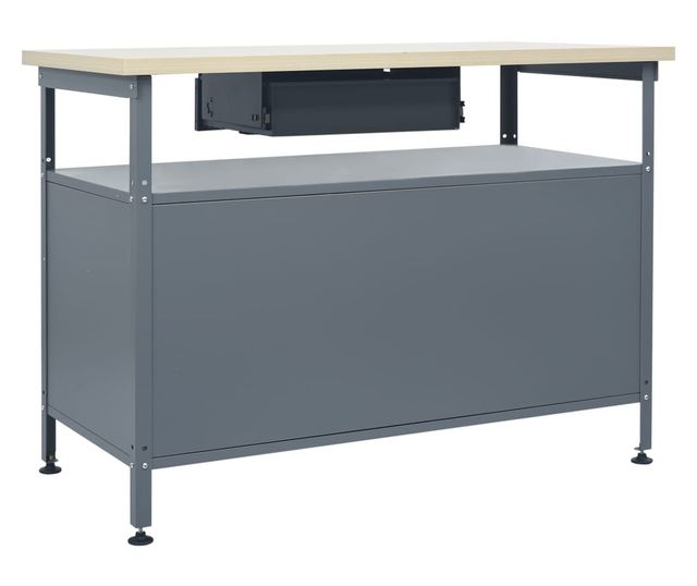 Banc de lucru, negru, 120 x 60 x 85 cm, otel