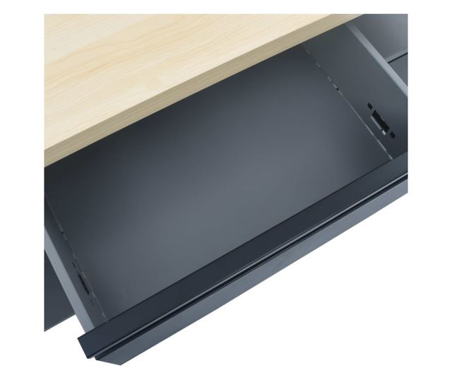 Banc de lucru, negru, 120 x 60 x 85 cm, otel