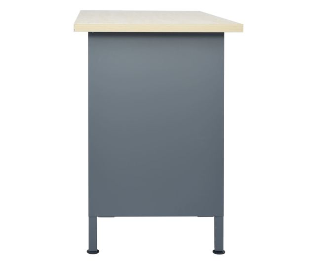 Banc de lucru, negru, 120 x 60 x 85 cm, otel