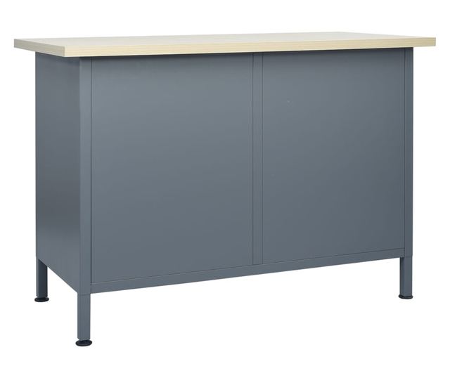 Banc de lucru, negru, 120 x 60 x 85 cm, otel