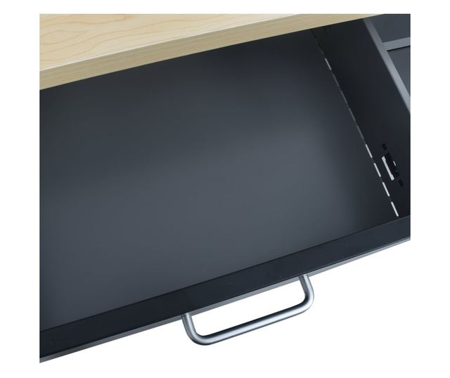 Banc de lucru, negru, 120 x 60 x 85 cm, otel