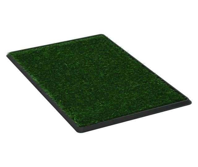 Toaleti za ljubimce s pladnjem i travom 2 kom zeleni 76x51x3 cm