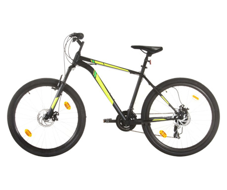 21 sebességes fekete mountain bike 27,5 hüvelykes kerékkel 50cm