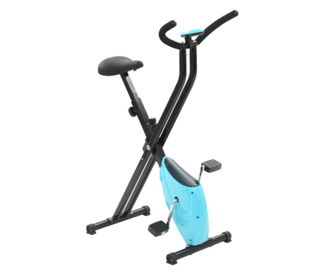 Bicicleta fitness X-Bike cu curea de rezistenta, albastru