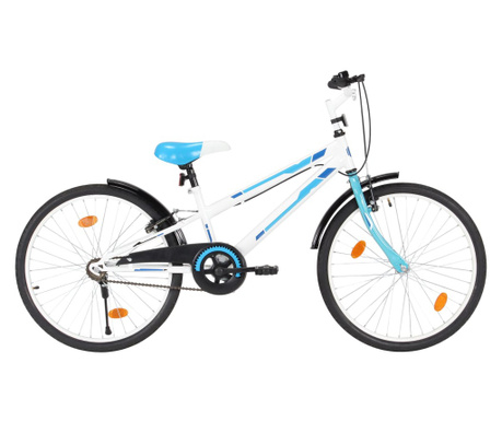 Детски велосипед, 24 цола, синьо и бяло
